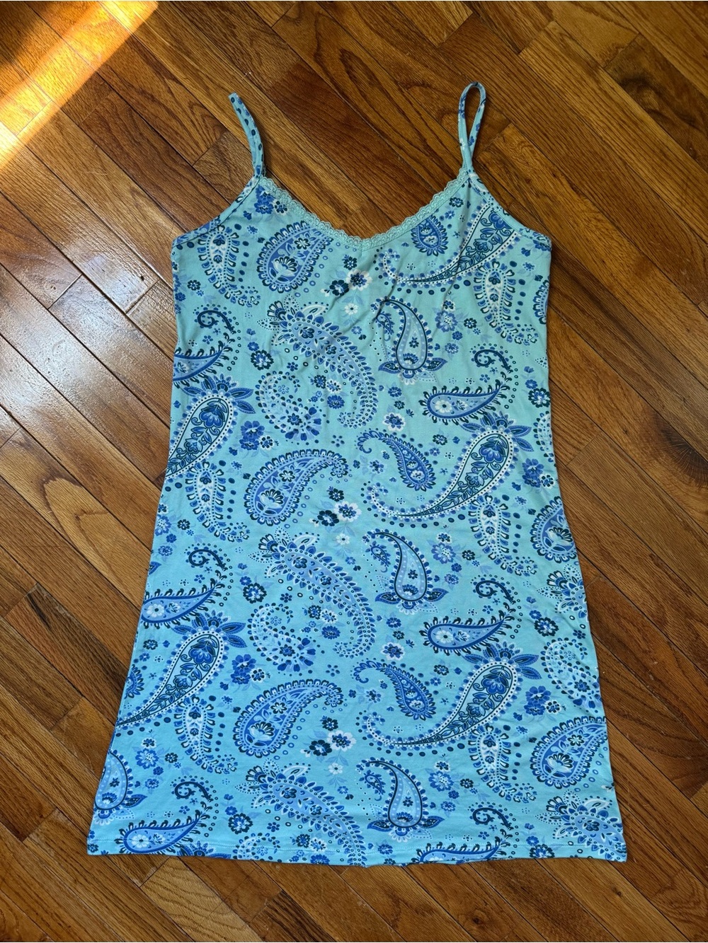 Blue Paisley Slip Dress - Women